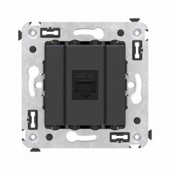 Розетка компьютерная 1-м СП Avanti "Черный матовый" RJ45 кат.6A без шторок механизм DKC 4412673 Розетка компьютерная 1-м СП Avanti "Черный матовый" RJ45 кат.6A без шторок механизм DKC 4412673