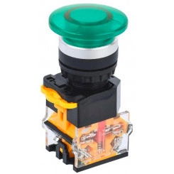 Кнопка D8-11M "Грибок" d22мм 1з+1р зел. IEK BBG30-11M-3-22-K06