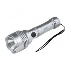 S-LD044-C Silver Фонарь Uniel серии Стандарт «Simple Light — Gambit», пластиковый корпус, 0,5 Watt LED, упаковка — кламшелл, 2хАА н/к, цвет серебро