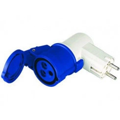 Переходник с 16А 3P 230В на 16А (2P+E) 230В DKC DIS610379 Переходник с 16А 3P 230В на 16А (2P+E) 230В DKC DIS610379