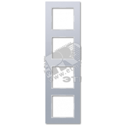 Рамка 4-я для горизонтальной/вертикальной установки  Серия- ACreation  Материал- дуропласт  Цвет- алюминий