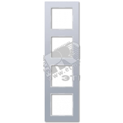 Рамка 4-я для горизонтальной/вертикальной установки  Серия- ACreation  Материал- дуропласт  Цвет- алюминий