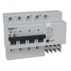 Выключатель автоматический дифференциального тока АВДТ с защитой от сверхтоков 4П 32А 10мА АC АД14-41C32-АC-УХЛ4