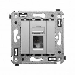 Розетка компьютерная 1-м СП Avanti "Закаленная сталь" RJ45 кат.6 DKC 4404293