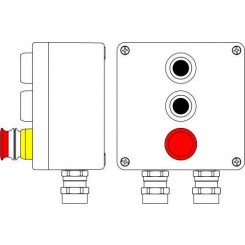 Корпус взрывозащищенный 160х160х90мм 1Ex d e IIC T6 Gb X /Ex tb IIIB T80град.С Db X / IP66 Т6 40град.С алюм. DKC 2201.171.19.008