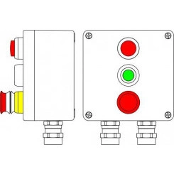 Корпус взрывозащищенный 160х160х90мм 1Ex d e IIC T6 Gb X /Ex tb IIIB T80град.С Db X / IP66 Т6 40град.С алюм. DKC 2201.171.19.00B