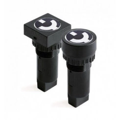 Индикатор положения выключателя штекерное подкл. уст. размер 16/24 квад. красн. 230В DKC AP4F12DR230