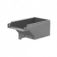 Поворот вертикальный вниз левый к лотку 300х80, толщ. 1,0 мм, Сендзимир цинк Поворот вертикальный вниз левый к лотку 300х80, толщ. 1,0 мм, Сендзимир цинк