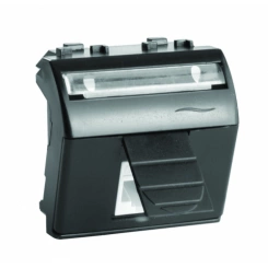 Розетка мультимедийная Brava 2мод. HDMI со шторкой черн. DKC 77102N