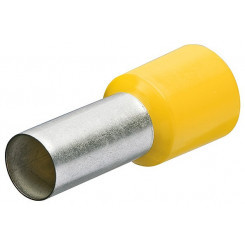 Гильзы контактные с пластиковым изолятором желтые 6мм2 (AWG 10) L=20мм 100шт