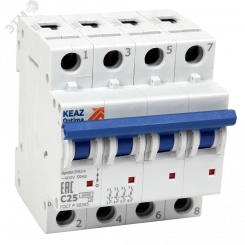 Выключатель автоматический четырехполюсный 32А N 6кА AC OptiDin BM63-4ND32-УХЛ3