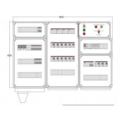 Щит управления электрообогревом DEVIbox HS 15x3400 D316 (в комплекте с терморегулятором и датчиком температуры)