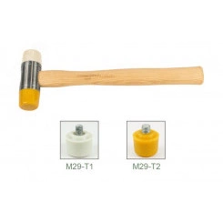 Молоток с мягкими сменными бойками и деревянной рукояткой