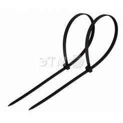 Хомут-стяжка кабельная нейлоновая 500x4,8 мм, черная, упаковка 100 шт