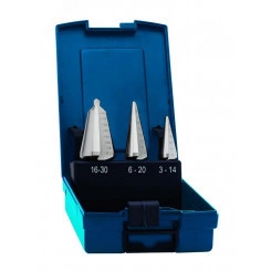 Набор сверл конусных, HSS-E TiAlN, 3 пр., d 3-14, 6-20, 16-30 мм, прямая канавка