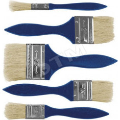 Кисти флейцевые, синяя ручка, набор 3 шт (1'', 1.5'', 2'')