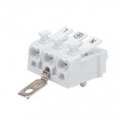 Клемма пружинная соединительная КСП 3-полюсная с заземлением и с монтаж Клемма пружинная соединительная КСП 3-полюсная с заземлением и с монтаж