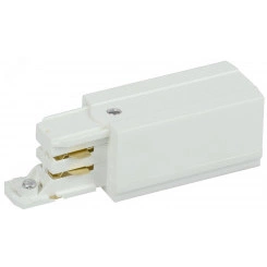 Кабельный ввод (подвод питания) левый для трехфазного осветительного шинопровода белый Кабельный ввод (подвод питания) левый для трехфазного осветительного шинопровода белый