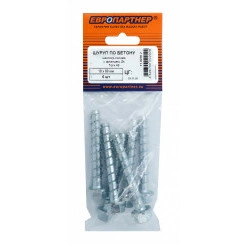 Шуруп по бетону HEX 10x60 TX40 оцинкованный (6 шт.) Шуруп по бетону HEX 10x60 TX40 оцинкованный (6 шт.)