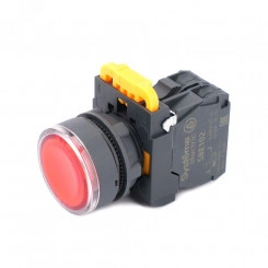 Кнопка SB5 с подсветкой в сборе модульная 22мм красная пластик 24ВDC 1НЗ Кнопка SB5 с подсветкой в сборе модульная 22мм красная пластик 24ВDC 1НЗ