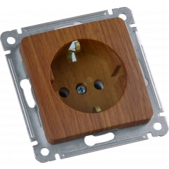 MASTER Розетка одноместная с заземляющим контактом, скрытой установки, в рамку, дуб MASTER Розетка одноместная с заземляющим контактом, скрытой установки, в рамку, дуб