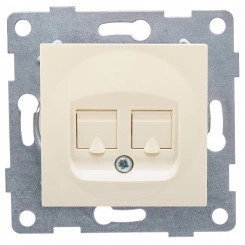 GUSI Ugra механизм розетки компьютерной RJ45, двойной, скрытая установка. Цвет бежевый. GUSI Ugra механизм розетки компьютерной RJ45, двойной, скрытая установка. Цвет бежевый.