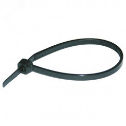 Стяжка кабельная, цвет чёрный, устойчивая к воздействию УФ-лучей 370x7,6 мм (упак. 100 шт.)