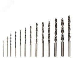 Набор сверл по металлу (HSS) диаметр 1.5-6.5 мм (упак - 13 шт.)