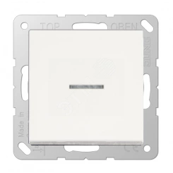 Выключатель одноклавишный, однополюсный 10АХ, 250В АС, белый, с подсветкой
