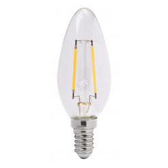 Лампа светодиодная LED 5Вт СТ37 E14 теплый прозрачная