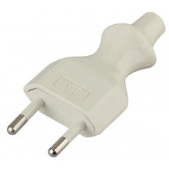 Вилка б/з 6A прямой ввод белая (10/200/9600) V2 Вилка б/з 6A прямой ввод белая (10/200/9600) V2