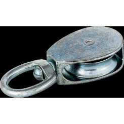 Блок одинарный металлический шкив 25мм (для троса 7мм) Блок одинарный металлический шкив 25мм (для троса 7мм)