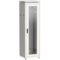 Шкаф сетевой 19' ITK LINEA N 42U 600х800мм стеклянная передняя дверь серый