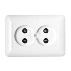 Беларусь Розетка скрытая двойная 10 А Беларусь Розетка скрытая двойная 10 А