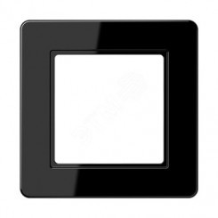 Рамка 1-я для горизонтальной/вертикальной установки  Серия- AFlow  Материал- термопласт. Цвет- черный