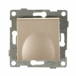 Ugra Розетка одинарная, с боковым заземляющим контактом, с защитой от проникновения и крышкой, скрытая установка, 16А, 250В. шампань Ugra Розетка одинарная, с боковым заземляющим контактом, с защитой от проникновения и крышкой, скрытая установка, 16А, 250В. шампань