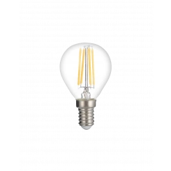 Лампа сетодиодная декоративная LED 8w E14 3000K шар прозрачный филамент 230/50 Jazzway
