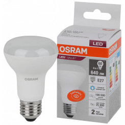 Лампа светодиодная LED 8 Вт E27 6500К 640Лм гриб 220 В (замена 60Вт) OSRAM