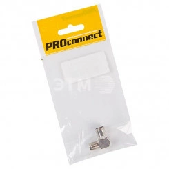 Переходник антенный, (гнездо F - гнездо TV), угловой PROconnect Переходник антенный, (гнездо F - гнездо TV), угловой PROconnect