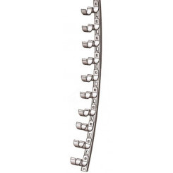 Кронштейн рожковый криволинейный  Р2К15 с 15 рожками, УТ1,5, окрашенный ОС-12-03 П, S3,0, L2250