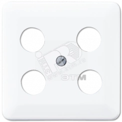 Крышка для SAT-TV-розетки с 4-мя гнездами белая