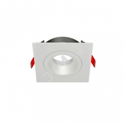 Рамка для модульного светильника FLEX 50 09 квадратная встраиваемая 110х110х45мм RAL9010 поворотная ВАРТОН