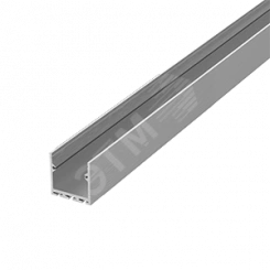 Алюминиевый профиль для LED ленты подвесной/накладной 2000х35х35мм металлик