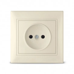 Розетка Севиль без заземления слоновая кость (ivory)