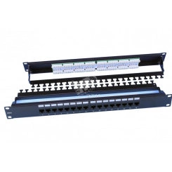 Патч-панель 19' 1U 16 портов RJ45 категория 6 Dual IDC ROHS черный Патч-панель 19' 1U 16 портов RJ45 категория 6 Dual IDC ROHS черный