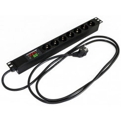 Блок розеток для 19'' шкафов, горизонтальный