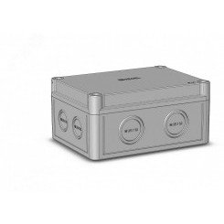 Коробка приборная КР2801-110 ПС для открытого монтажа, полистирол, светло-серый цвет