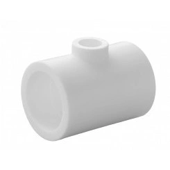 Тройник полипропиленовый PPR переходной 50х40х50мм белый Тройник полипропиленовый PPR переходной 50х40х50мм белый