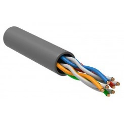 Кабель витая пара U/UTP кат.5e 4х2х24AWG solid LSZH сер. 305м (м) ITK LC1-C5E04-121