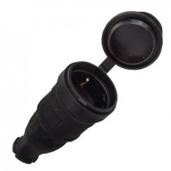 Розетка переносная 16А IP44 230В 2P+PE с защ. крышкой каучук Basic EKF RPS-012-16-230-44 Розетка переносная 16А IP44 230В 2P+PE с защ. крышкой каучук Basic EKF RPS-012-16-230-44